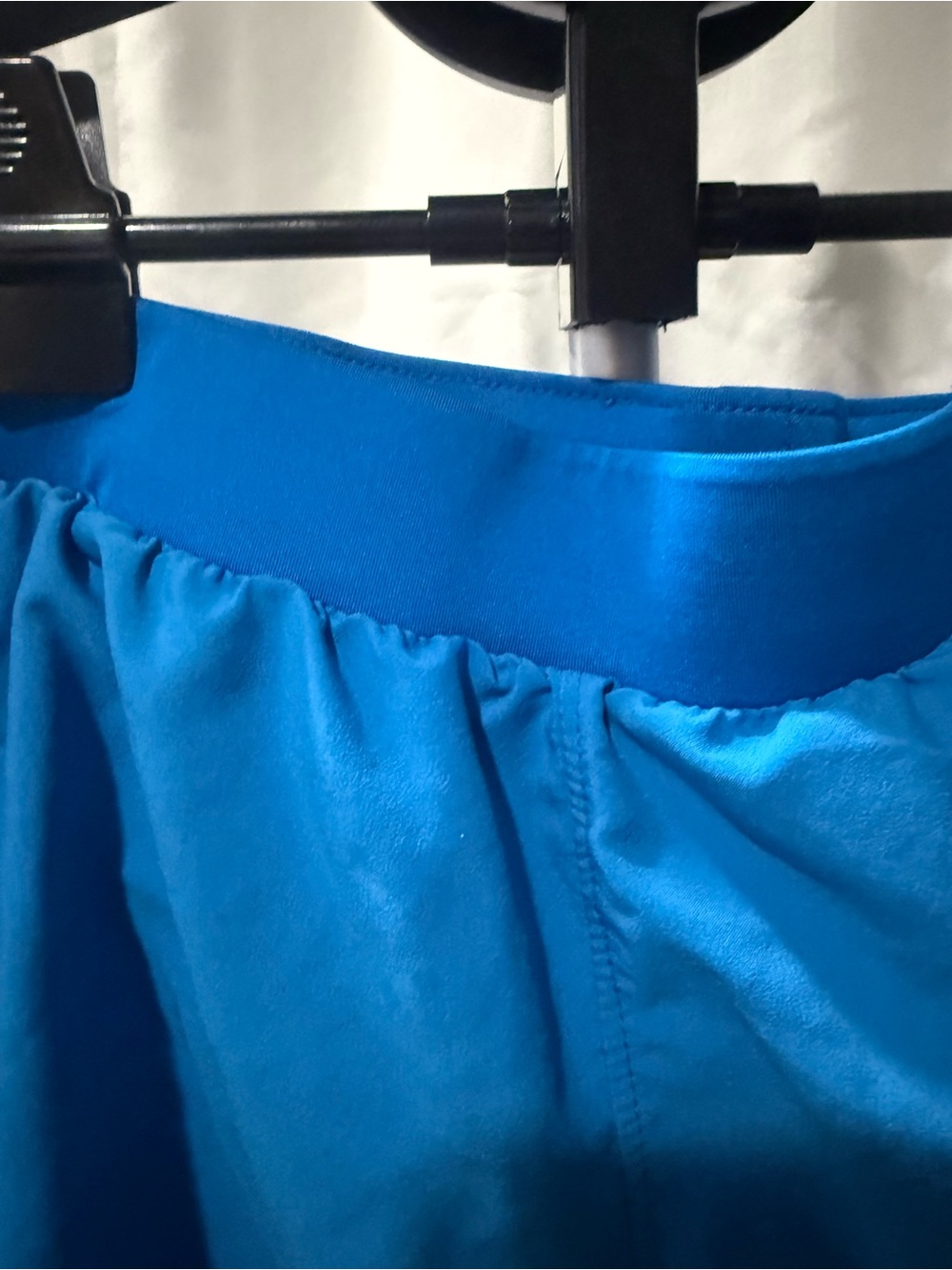 Under Armour Women’s Bright Blue Athletic Shorts with Light Blue Trim - Picture 4 of 6